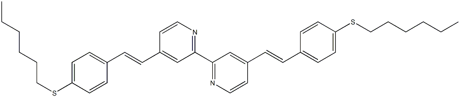 2,2'-Bipyridine, 4,4'-bis[(1E)-2-[4-(hexylthio)phenyl]ethenyl]- 结构式