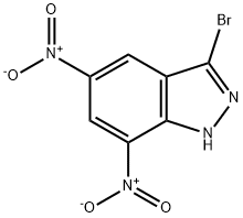 3-BroMo-5,7-dinitro (1H)indazole 结构式