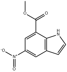 5-硝基-1H-吲哚-7-甲酸甲酯 结构式