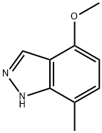 4-甲氧基-7-甲基-吲唑 结构式