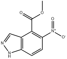 5-硝基吲唑-4-羧酸甲酯 结构式