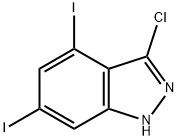3-Chloro-4,6-diiodo (1H)indazole 结构式