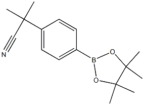 2-Methyl-2-[4-(4,4,5,5-tetramethyl-[1,3,2]dioxaborolan-2-yl)-phenyl]-propionitrile 结构式