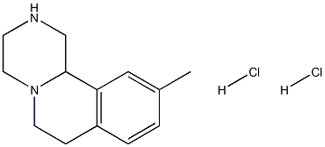 10-METHYL-2,3,4,6,7,11B-HEXAHYDRO-1H-PYRAZINO[2,1-A]ISOQUINOLINE DIHYDROCHLORIDE 结构式