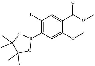 5-氟-2-甲氧基-4-(4,4,5,5-四甲基-1,3,2-二噁硼烷-2-基)苯甲酸甲酯 结构式