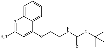 2-(((2-氨基喹啉-4-基)氧基)乙基)氨基甲酸叔丁酯 结构式