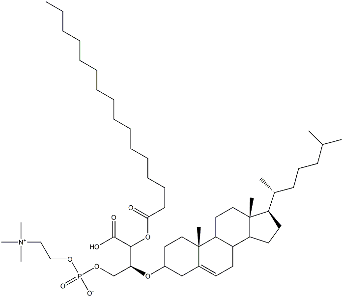 1-PALMITOYL-2-CHOLESTERYLCARBONOYL-SN-GLYCERO-3-PHOSPHOCHOLINE;PCHCPC 结构式