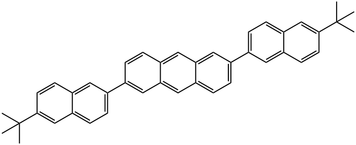 2,6-双[6-(1,1-二甲基乙基)-2-萘基]蒽 结构式