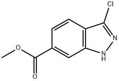 甲基-3-氯-吲唑-6-羧酸酯 结构式