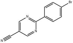 2-(4-溴苯基)嘧啶-5-甲腈 结构式