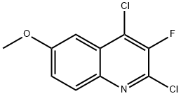 Quinoline, 2,4-dichloro-3-fluoro-6-Methoxy- 结构式