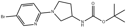[1-(5-溴-吡啶-2-基)-吡咯烷-3-基]-氨基甲酸叔丁酯 结构式
