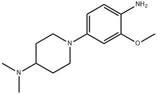1-[4-氨基-3-(甲基氧基)苯基]-N,N-二甲基-4-哌啶胺 结构式