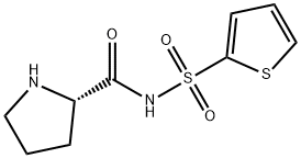 N-(2-噻吩磺酰基)-L-脯氨酰胺三氟乙酸盐 结构式