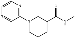 1-吡嗪-2-基-哌啶-3-羧酸甲基酰胺 结构式