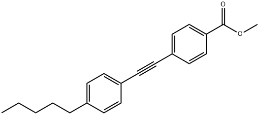 甲基 4-((4-戊基苯基)乙炔基)苯甲酸酯 结构式