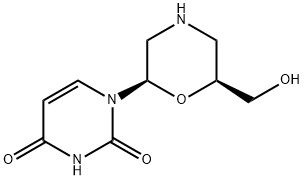 1-[(2R,6S)-6-(hydroxyMethyl)-2-Morpholinyl]-2,4(1H,3H)-PyriMidinedione 结构式