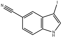3-碘-1H-吲哚-5-氰基 结构式