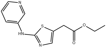 2-(2-(吡啶-3-基氨基)噻唑-5-基)乙酸乙酯 结构式