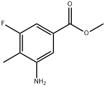 3-氨基-5-氟-4-甲基苯甲酸甲酯 结构式