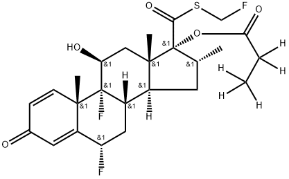 酸氟替卡松-D5 结构式