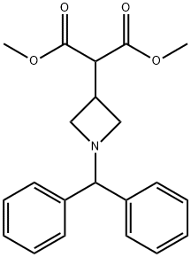 2-[1-(二苯基甲基)-3-氮杂环丁基]丙二酸 1,3-二甲酯 结构式