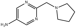 2-(吡咯烷-1-基甲基)嘧啶-5-胺 结构式