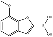 (7-甲氧基苯并呋喃-2-基)硼酸 结构式