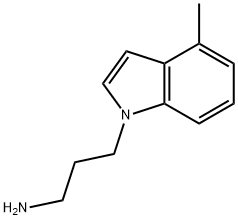 3-(4-甲基-1H-吲哚-1-基)丙-1-胺 结构式