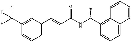 (E)-N - ((R)-1-萘-1-基 - 乙基)-3-(3-三氟甲基 - 苯基) - 丙烯酰胺 结构式