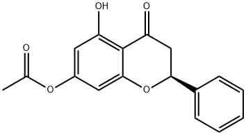 7-乙酸-5,7-二羟基双氢黄酮酯 结构式