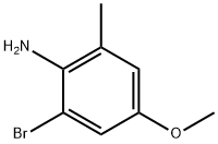 2-溴-4-甲氧基-6-甲基苯胺 结构式