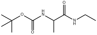 (1-(乙氨基)-1-氧代丙-2-基)氨基甲酸叔丁酯 结构式