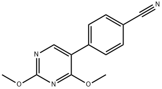 4-(2,4-二甲氧基嘧啶-5-基)苯甲腈 结构式