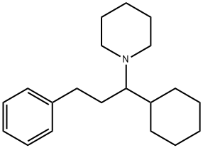 1-(1-环己基-3-苯基丙基)哌啶 结构式