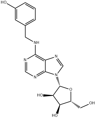 N-(3-羟基苄基)腺苷 结构式