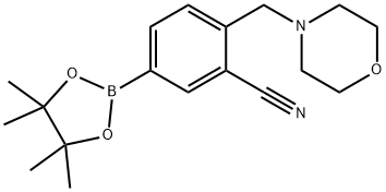 2-(MorpholinoMethyl)-5-(4,4,5,5-tetraMethyl-1,3,2-dioxaborolan-2-yl)benzonitrile 结构式