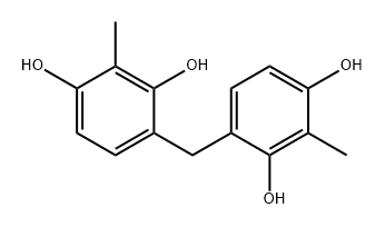 双(2,4-二羟基-3-甲基苯基)甲烷 结构式