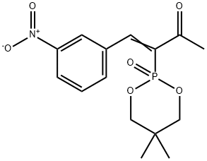 3-(5,5-二甲基-2-氧代-1,3,2-二氧磷杂环己烷-2-基)-4-(3-硝基苯基)-3-丁烯-2-酮 结构式