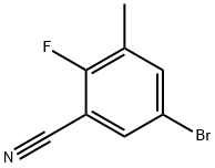 Benzonitrile, 5-broMo-2-fluoro-3-Methyl- 结构式