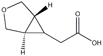 trans-3-Oxabicyclo[3.1.0]hexane-6-acetic acid 结构式