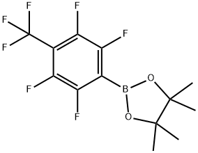2,3,5,6-四氟-4-(三氟甲基)苯硼酸频哪醇酯 结构式