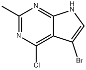 5-溴-4-氯-2-甲基-7H-吡咯并[2,3-D]嘧啶 结构式