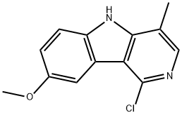 1-氯-8-甲氧基-4-甲基-5H-吡啶并[4,3-B]吲哚 结构式