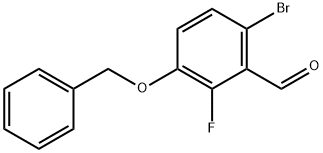 3-苄氧基-6-溴-2-氟苯甲醛 结构式