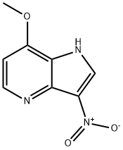 7-甲氧基-3-硝基-4-氮杂吲哚 结构式