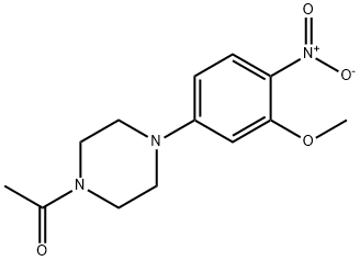1-乙酰基-4-[3-(甲基氧基)-4-硝基苯基]哌嗪 结构式