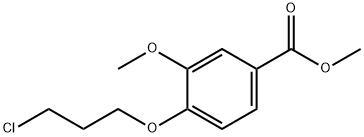 4-(3-氯丙氧基)-3-甲氧基苯甲酸甲酯 结构式