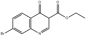 7-溴-3,4-二氢-4-氧代喹啉-3-羧酸乙酯 结构式