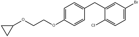 4-溴-1-氯-2-(4-(2-环丙氧基乙氧基)苄基)苯 结构式